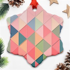 Background Geometric Triangle Snowflake Ornament (two Sides) by Sarkoni