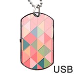 Background Geometric Triangle Dog Tag USB Flash (Two Sides) Front