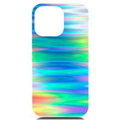 Wave Rainbow Bright Texture Iphone 14 Pro Max Black Uv Print Case by Sarkoni