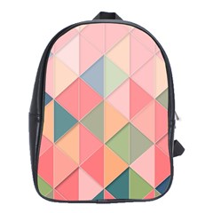 Background Geometric Triangle School Bag (xl) by Sarkoni