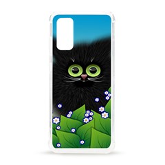 Kitten Black Furry Illustration Samsung Galaxy S20 6 2 Inch Tpu Uv Case