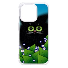 Kitten Black Furry Illustration Iphone 14 Pro Tpu Uv Print Case by Sarkoni