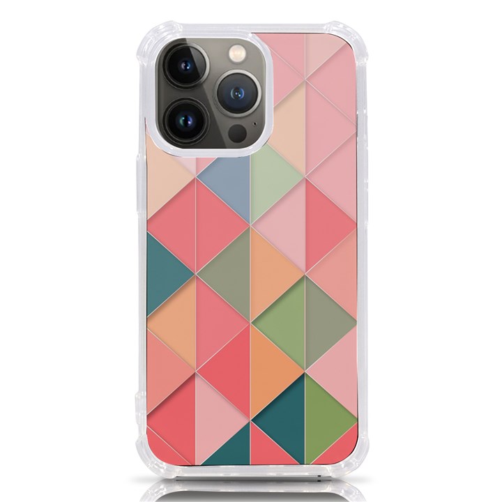 Background Geometric Triangle iPhone 13 Pro TPU UV Print Case