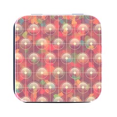 Colorful Background Abstract Square Metal Box (black) by Sarkoni