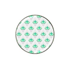 Plant Pattern Green Leaf Flora Hat Clip Ball Marker (4 Pack) by Sarkoni