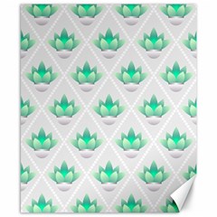 Plant Pattern Green Leaf Flora Canvas 8  X 10  by Sarkoni