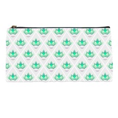 Plant Pattern Green Leaf Flora Pencil Case by Sarkoni