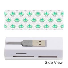 Plant Pattern Green Leaf Flora Memory Card Reader (stick) by Sarkoni