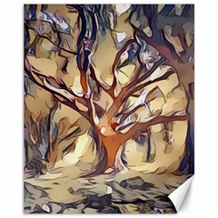 Tree Forest Woods Nature Landscape Canvas 11  X 14  by Sarkoni