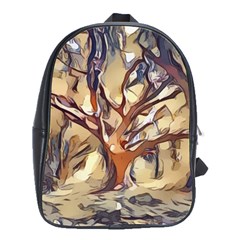 Tree Forest Woods Nature Landscape School Bag (large) by Sarkoni