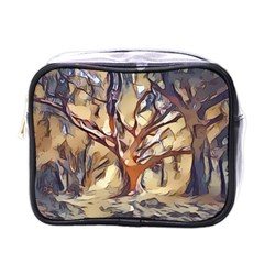 Tree Forest Woods Nature Landscape Mini Toiletries Bag (one Side) by Sarkoni