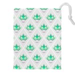 Plant Pattern Green Leaf Flora Drawstring Pouch (5XL) Front