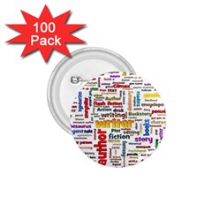 Writing Author Motivation Words 1 75  Buttons (100 Pack)  by Sarkoni