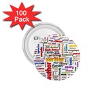 Writing Author Motivation Words 1.75  Buttons (100 pack)  Front