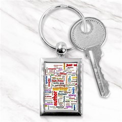 Writing Author Motivation Words Key Chain (rectangle) by Sarkoni