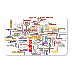 Writing Author Motivation Words Magnet (rectangular) by Sarkoni