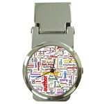 Writing Author Motivation Words Money Clip Watches Front