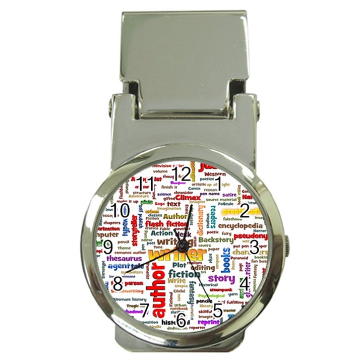 Writing Author Motivation Words Money Clip Watches