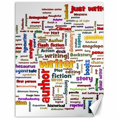 Writing Author Motivation Words Canvas 12  X 16  by Sarkoni