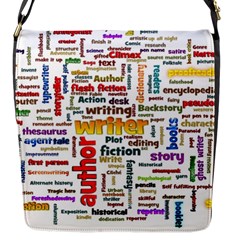 Writing Author Motivation Words Flap Closure Messenger Bag (s) by Sarkoni