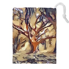 Tree Forest Woods Nature Landscape Drawstring Pouch (5xl) by Sarkoni