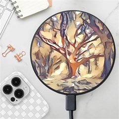 Tree Forest Woods Nature Landscape Wireless Fast Charger(black) by Sarkoni