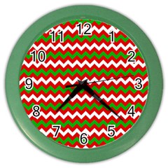 Christmas Paper Scrapbooking Pattern Color Wall Clock by Sarkoni