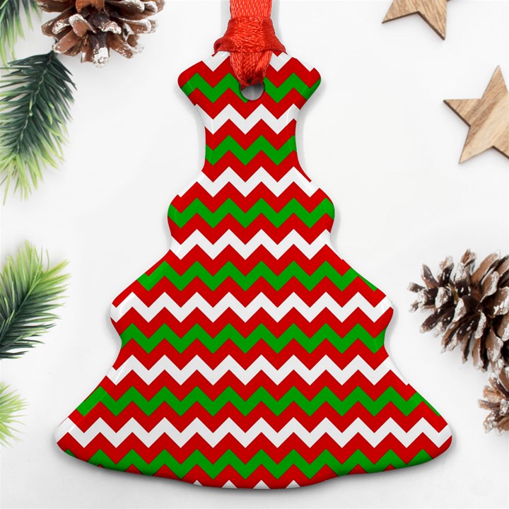 Christmas Paper Scrapbooking Pattern Christmas Tree Ornament (Two Sides)