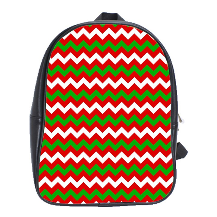 Christmas Paper Scrapbooking Pattern School Bag (XL)