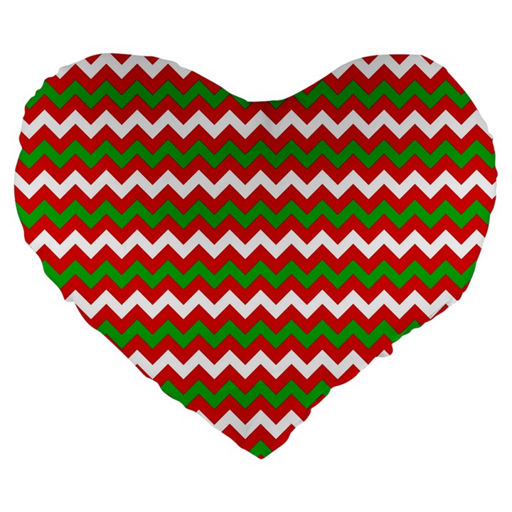 Christmas Paper Scrapbooking Pattern Large 19  Premium Heart Shape Cushions