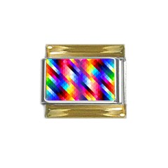 Abstract Background Colorful Pattern Gold Trim Italian Charm (9mm) by Sarkoni