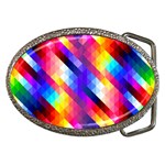 Abstract Background Colorful Pattern Belt Buckles Front