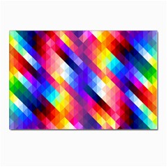 Abstract Background Colorful Pattern Postcards 5  X 7  (pkg Of 10)