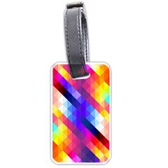 Abstract Background Colorful Pattern Luggage Tag (one Side) by Sarkoni