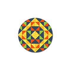 Background Geometric Color Golf Ball Marker by Sarkoni