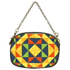 Background Geometric Color Chain Purse (one Side) by Sarkoni