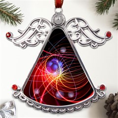 Physics Quantum Physics Particles Metal Angel With Crystal Ornament by Sarkoni