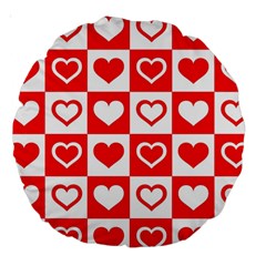 Background Card Checker Chequered Large 18  Premium Round Cushions by Sarkoni