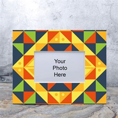 Background Geometric Color White Tabletop Photo Frame 4 x6  by Sarkoni