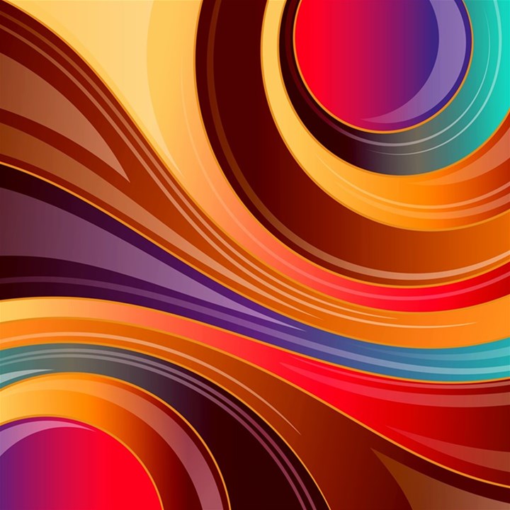 Abstract Colorful Background Wavy Play Mat (Rectangle)