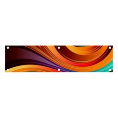 Abstract Colorful Background Wavy Banner And Sign 4  X 1  by Sarkoni