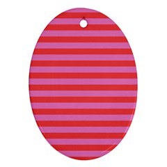 Stripes Striped Design Pattern Oval Ornament (two Sides) by Grandong