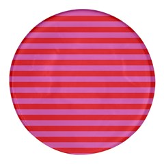 Stripes Striped Design Pattern Round Glass Fridge Magnet (4 Pack) by Grandong