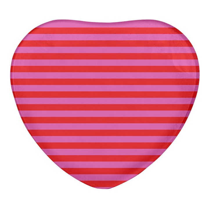 Stripes Striped Design Pattern Heart Glass Fridge Magnet (4 pack)