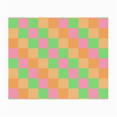 Checkerboard Pastel Squares Small Glasses Cloth