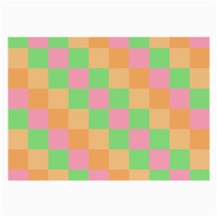 Checkerboard Pastel Squares Large Glasses Cloth (2 Sides) by Grandong