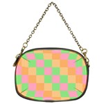 Checkerboard Pastel Squares Chain Purse (One Side) Front