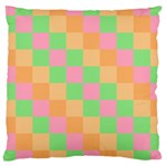 Checkerboard Pastel Squares Large Cushion Case (One Side) Front