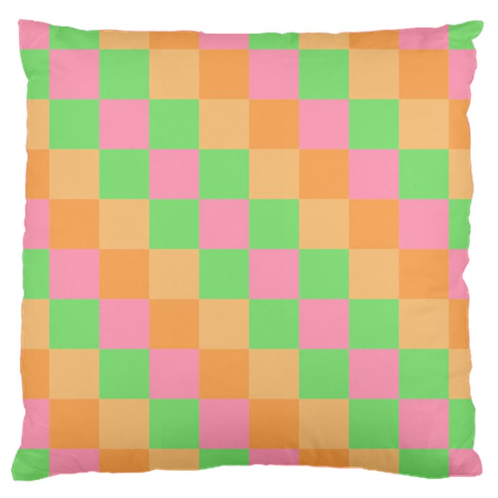 Checkerboard Pastel Squares Large Cushion Case (One Side)