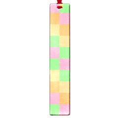 Checkerboard Pastel Squares Large Book Marks by Grandong